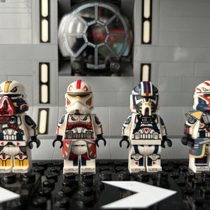Custom Lego Clone Trooper, Arc Trooper, Airborne, Commander Bacara, Commander Keller, Commander Fordo, Tigershark, Galactic Marine