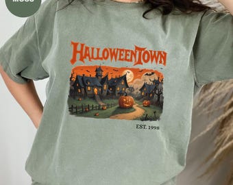Comfort Colors Halloweentown Est 1998 T-Shirt, Retro Halloween Tee