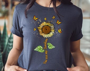 You Are My Sunshine T-Shirt, Sunflower Graphic Tee