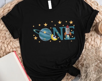 Space First Birthday Shirt, Baby One Tee