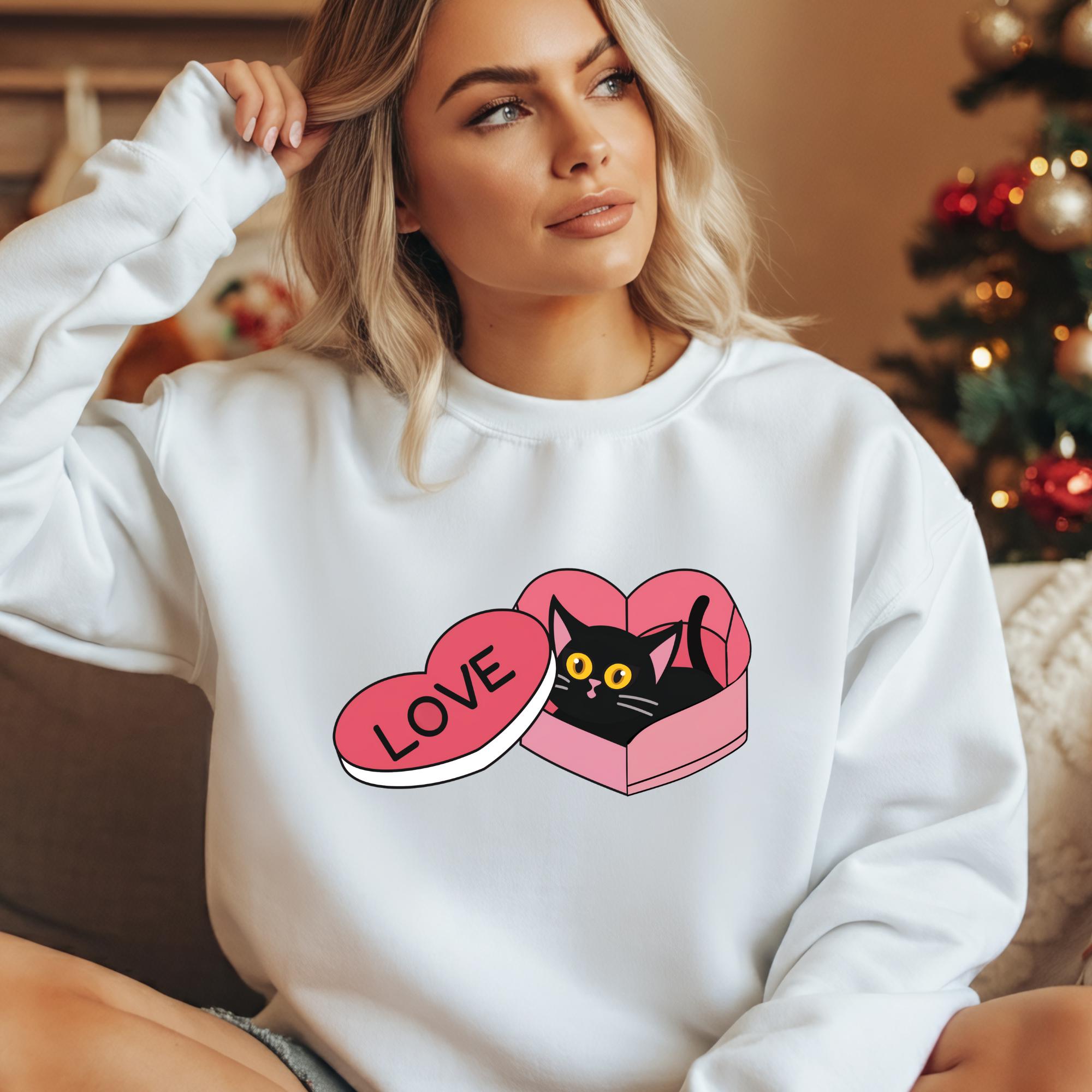 【VALENTINO】CAT EMBROIDERED HOODIE Valentine Hoodie Cat - Etsy