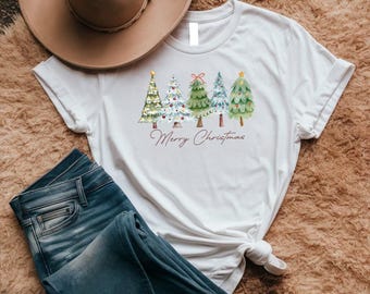 Vintage Christmas Tree Shirt, Xmas Holiday Tee