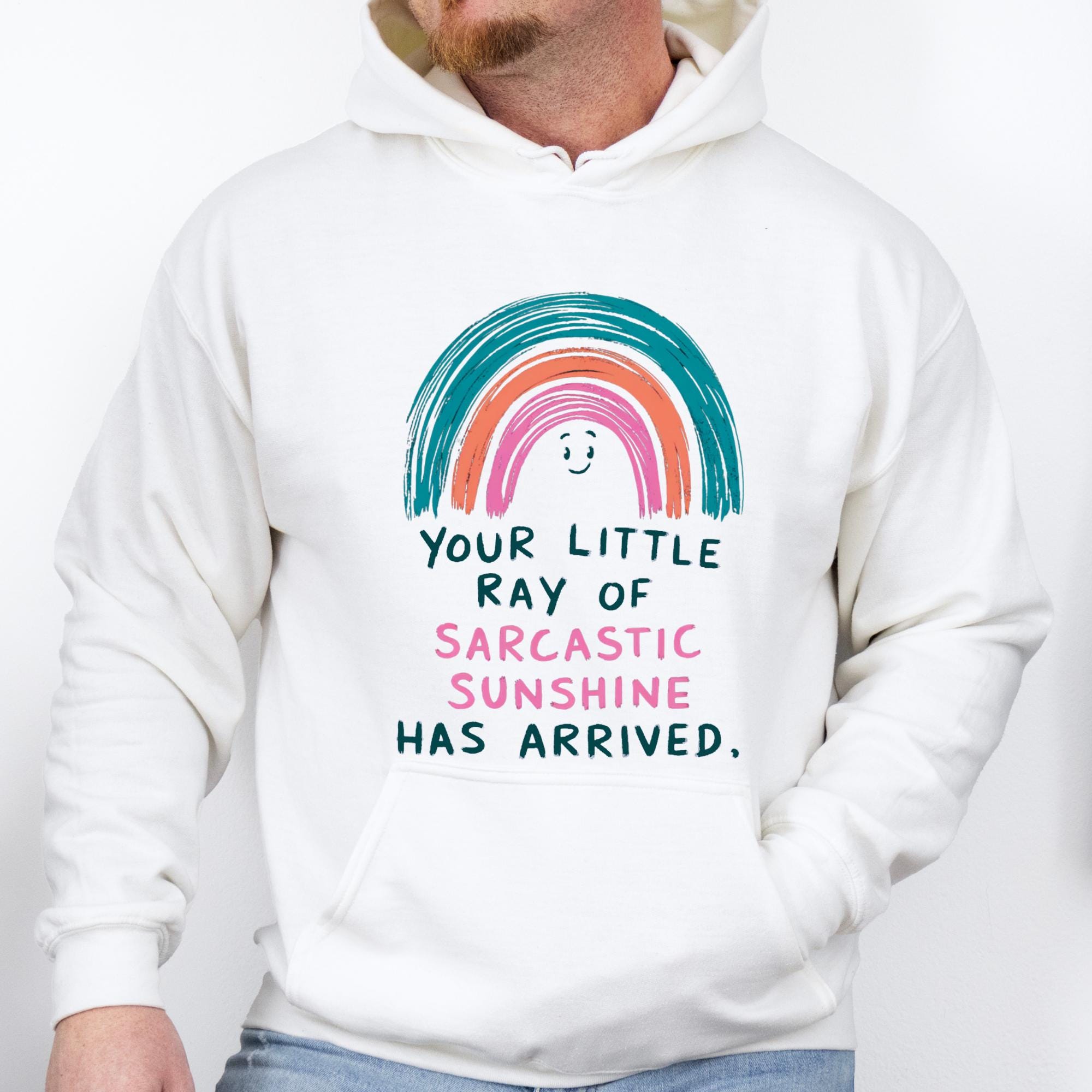 Funny Sarcastic Sweatshirt For Women - 'Your Little Ray Of Sarcastic Sunshine' Graphic Pullover Long Sleeve Top