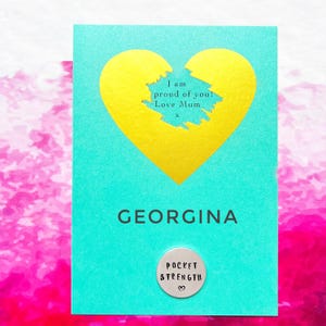 Carte à gratter personnalisée avec message pour jeton de poche