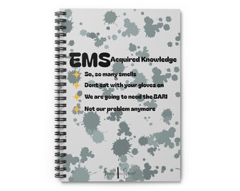 Spersonalizowany, ręcznie robiony spiralny notes dla ratowników medycznych – linia