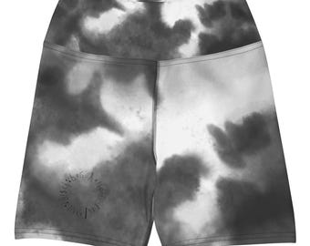 Szorty do jogi z ręcznie robionym wzorem