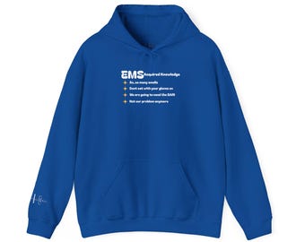 Bluza z kapturem Heavy Blend™, wykonana na zamówienie, wykonana ręcznie, dla ratowników medycznych