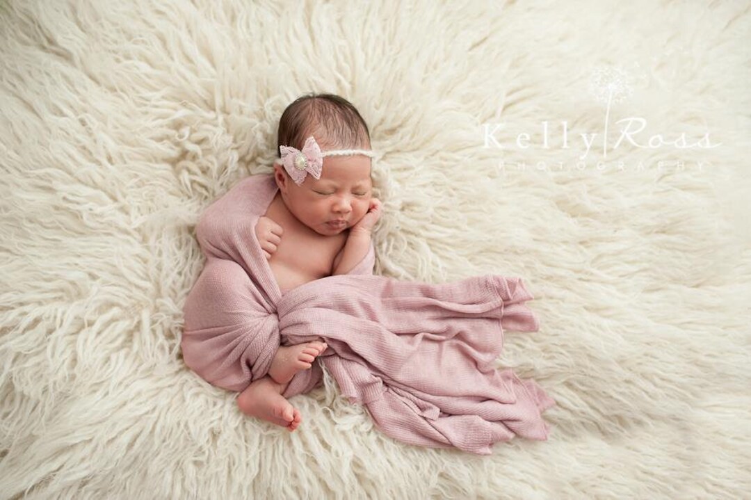 Pink Newborn Girl Swaddling Wrap Photography Prop Baby Stretch Swaddle Blanket Rose New Grand