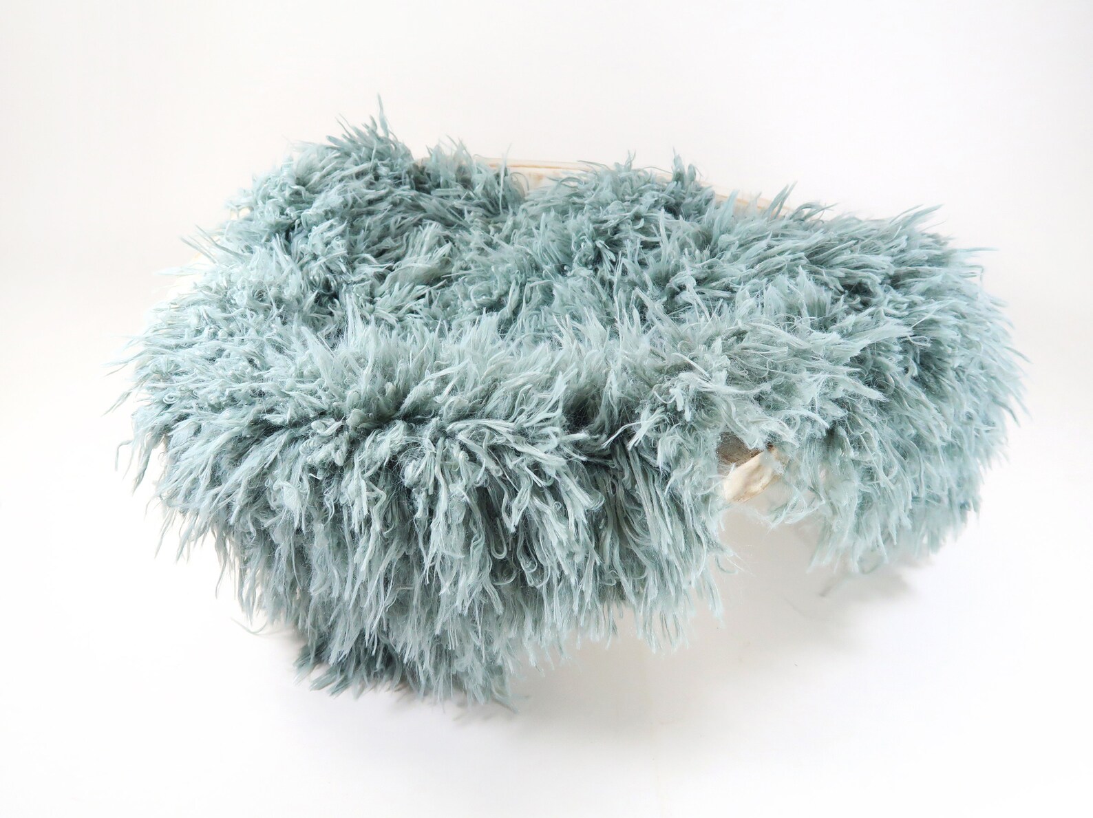 Baby Boy Flokati Fur Infant Props Blue Faux Flokati Fur Etsy