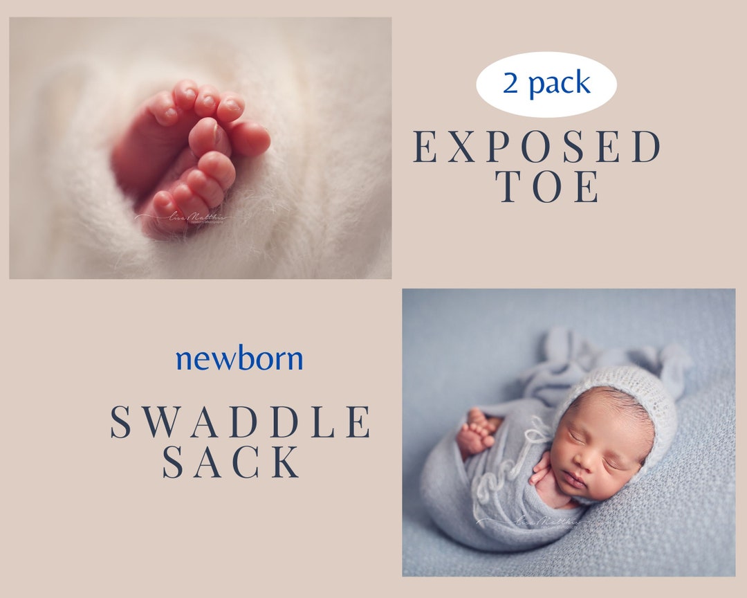 Newborn Wrapping Sacks EXPOSED Legs Toe Photography Prop 2 Etsy