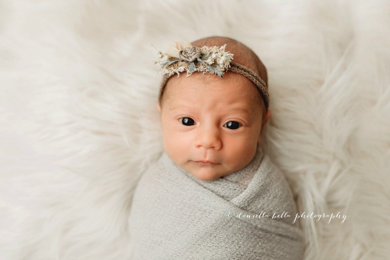 Light Gray Newborn Baby Swaddling Wrap Photography Prop Etsy