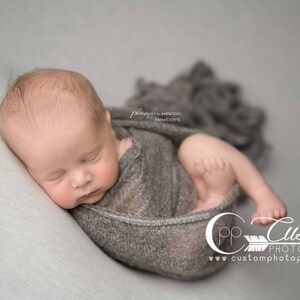 Baby Boy Newborn Photography Prop Wraps, Gray Swaddling Wrap, Newborn Props, Stretchy Knit Baby Wrap, Boy Wraps, Baby Photography Props
