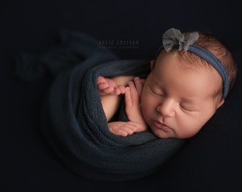 Newborn Boy Props, Blue Swaddling Blanket, Newborn Wrap Photography Props, Custom Photo Props, Newborn Photography Props Swaddle Blanket