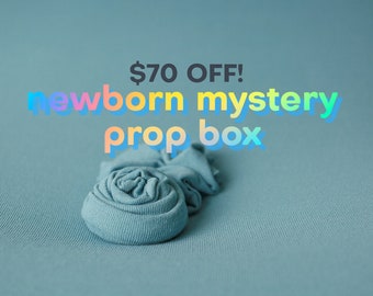 MYSTERY PROP BOX, Newborn Prop Assortment, Matching Props, Swaddling Wrap, Fur, Headband, Hat, Baby Photo Props, Layers, Sale, Newborn Props