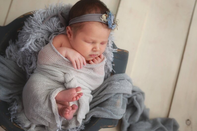 Light Gray Newborn Baby Swaddling Wrap Photography Prop Etsy