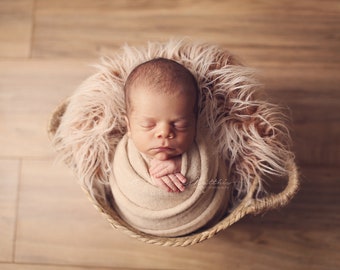 Newborn Boy Photo Prop, Brown Swaddle Wrap Photography Prop, Newborn Swaddling Fabric Fuzzy Layer, Baby Boy, Girl Prop, Custom Photo Props