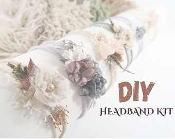 Newborn Headband KIT, DIY Headband KIT, Photo Props, Bands, Bows Bulk Floral Baby Photography Prop Bundle, Baby Photography Props, Petals