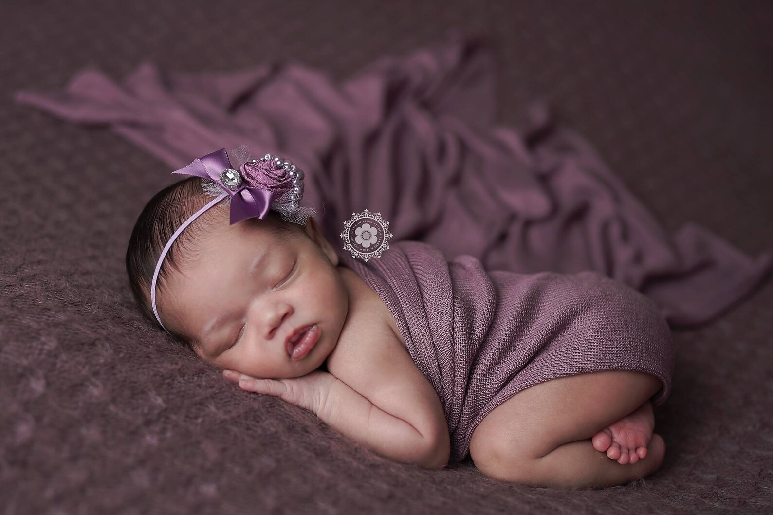 Photography Prop SET Newborn Girl Props Purple Baby Studio Etsy