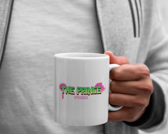 The Prince of Wanking Mug - Bold Neon Humor Design
