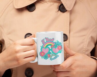I Love Spanking Mug - Playful Retro Rainbow Design