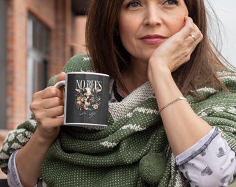 No Bees, No Life Mug - Gothic Skull and Bee Conservation Design