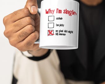 Why I'm Single Mug - Funny Red Flag Humor Design
