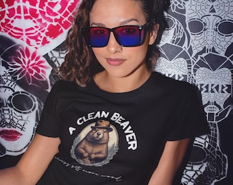 A Clean Beaver Always Gets More Wood - Inappropriate Beaver Graphic T-Shirt