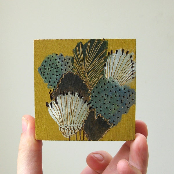 wildflowers no. 14 / original painting on reclaimed wood