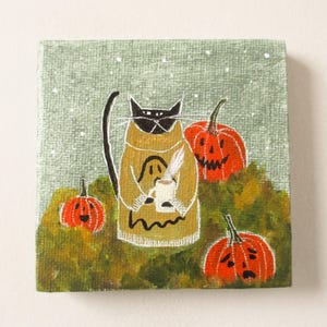 waiting for the great pumpkin / original painting on canvas