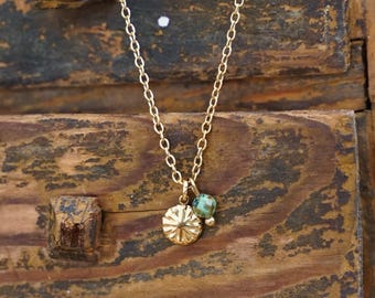 Elegante goldene Kette mit Edelstahl Stern Anhänger und Türkiser Jaspis – Filigraner Schmuck für Alltag und besondere Anlässe, Geschenk