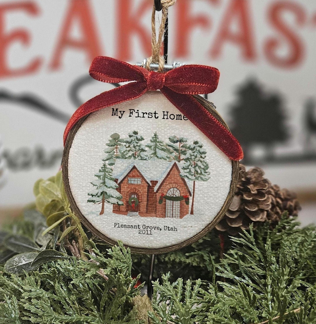 Personalized Home Christmas Ornament – Custom House Address Ornament ...