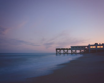 Pier - Ocean Sunset - Edisto Island Sunset, Blue Sunset, Ocean Sunrise, Water Sunset, Pier Sunset