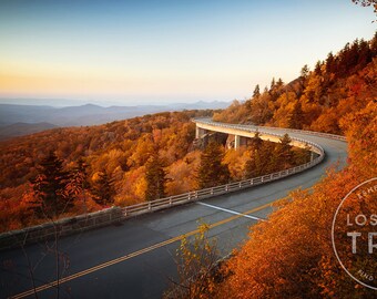Linn Cove Viaduct - Blue Ridge Parkway, Autumn, Highway