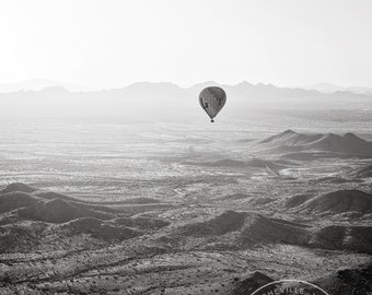 Custom Order - B&W 11x14 Hot Air Balloon