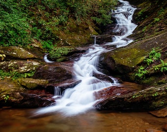 Green Mountain Fall, Mountain Waterfall, NC