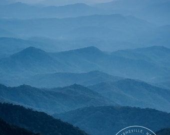 Blue Ridge Mountains at Waterrock - Blue Ridge Parkway, Waterrock Knob, Mountain View