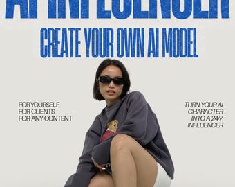 AI Influencer Guide | Create & Monetize Your Twin (Digital eBook with PLR)