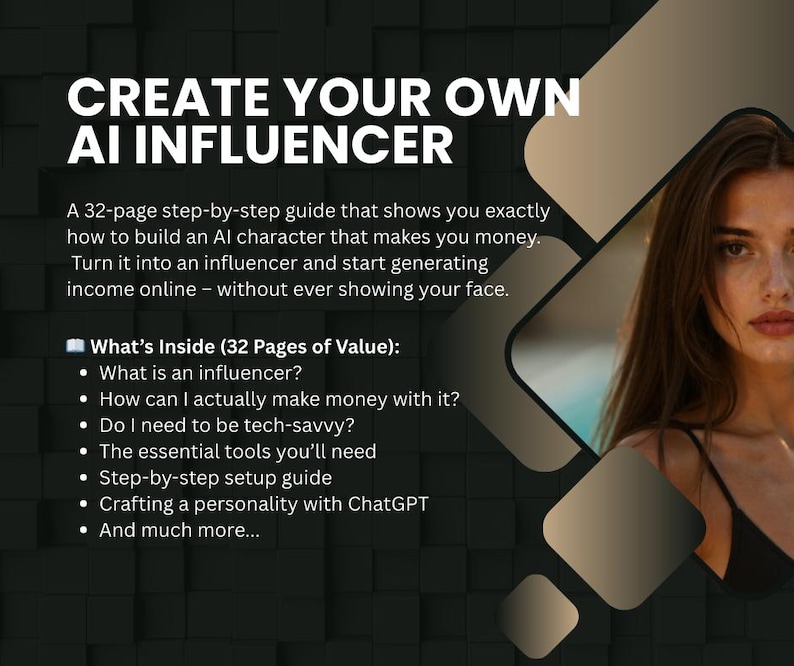 AI Influencer Guide | Create & Monetize Your Twin (digital Ebook With ...