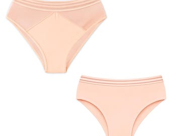 Naadloze slipset – Black & Soft Peach