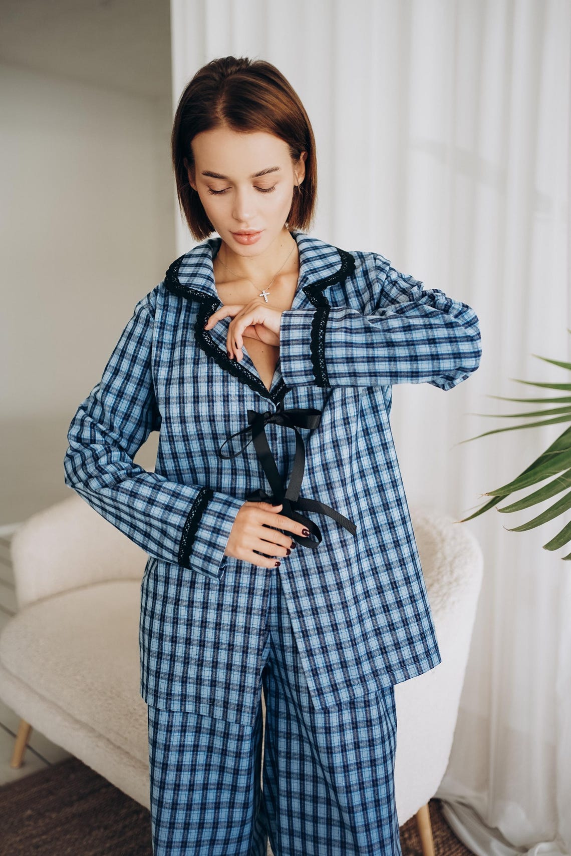 Cozy Checkered Women's Pajamas - Soft & Comfortable Dream Wear - Etsy ...