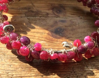 Ruby Thai Karen silver bracelet.