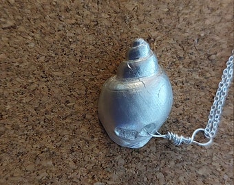 Silver shell necklace