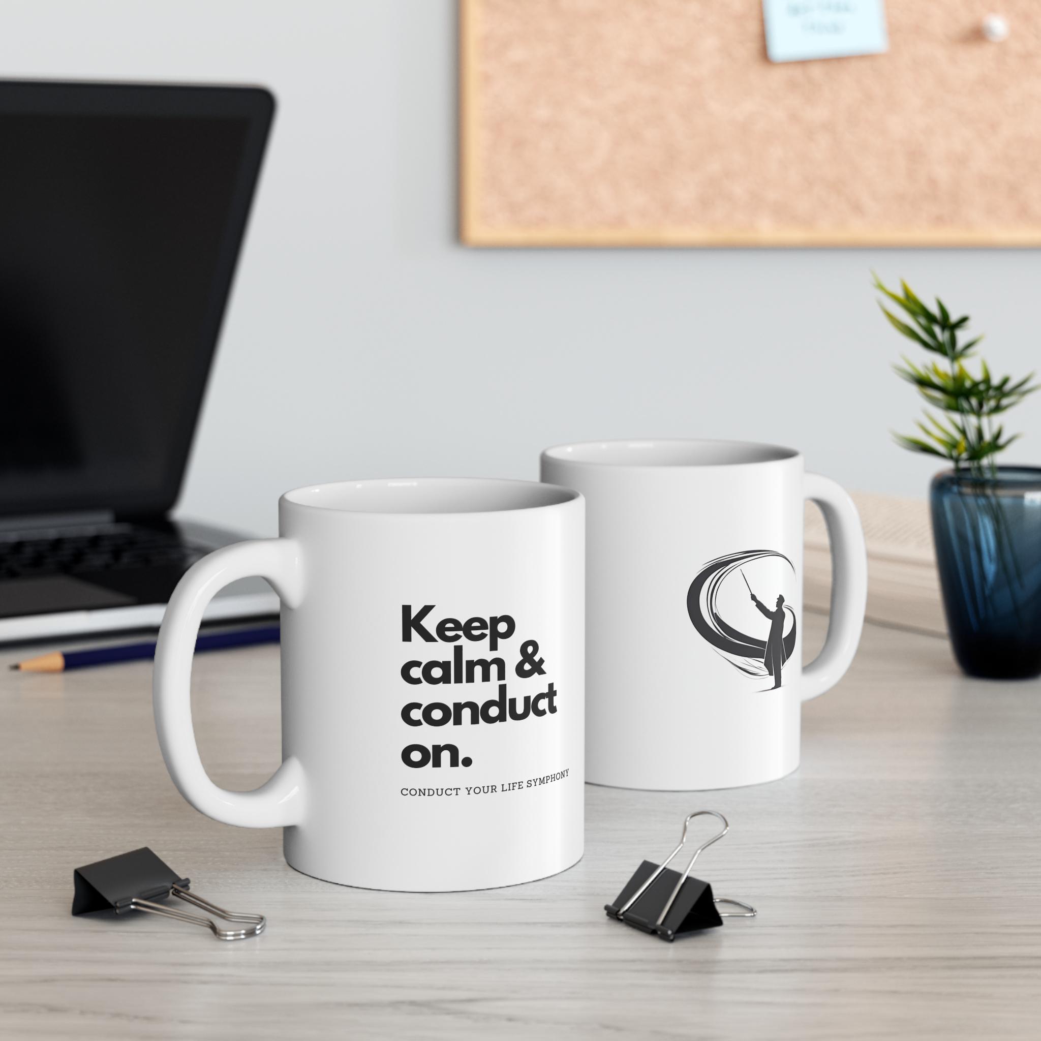 Mug-tastic Tazza In Ceramica "Keep Calm And Play Guitar": Capacità 312ml, Manico Nero, Decorata A Mano, Adatta A Microonde E Lavastoviglie