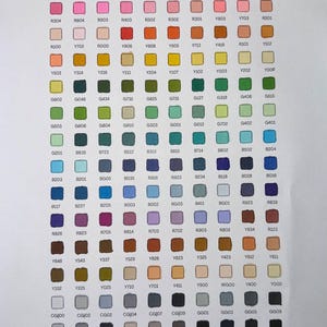 Caliart Swatch Sheet 121Colors + 61 Pastel Set