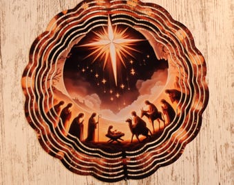 Beautiful Nativity 10 Inch Wind Spinner