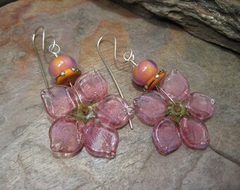 Flameworked Glass Silver (Earrings) SRA Artisan Beth Mellor Beeboo