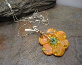 Flameworked Glass Silver (Pendant) by Beth Mellor Beeboo