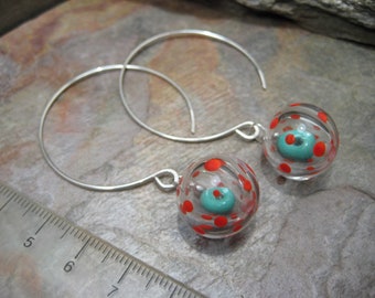 Glass Rattles with Sterling Silver (Earrings) by Beth Mellor Beeboo