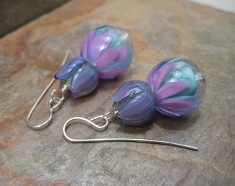 Flameformed Glass Silver (Earrings) SRA Artisan Beth Mellor Beeboo