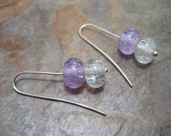 Dichroic Glass Sterling Silver (Earrings) by Beth Mellor Beeboo